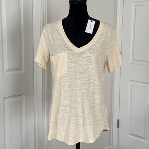 Z Supply Light Cream V-Neck Tee